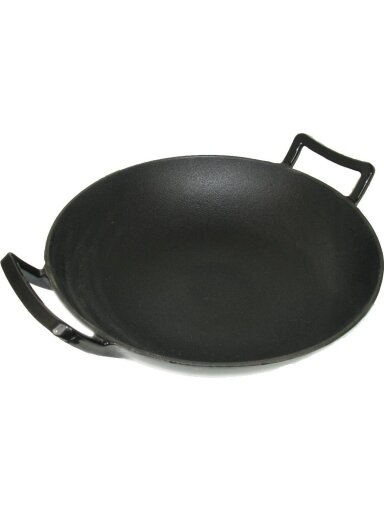 Wok Pan – Cast Iron – 36 cm – Black