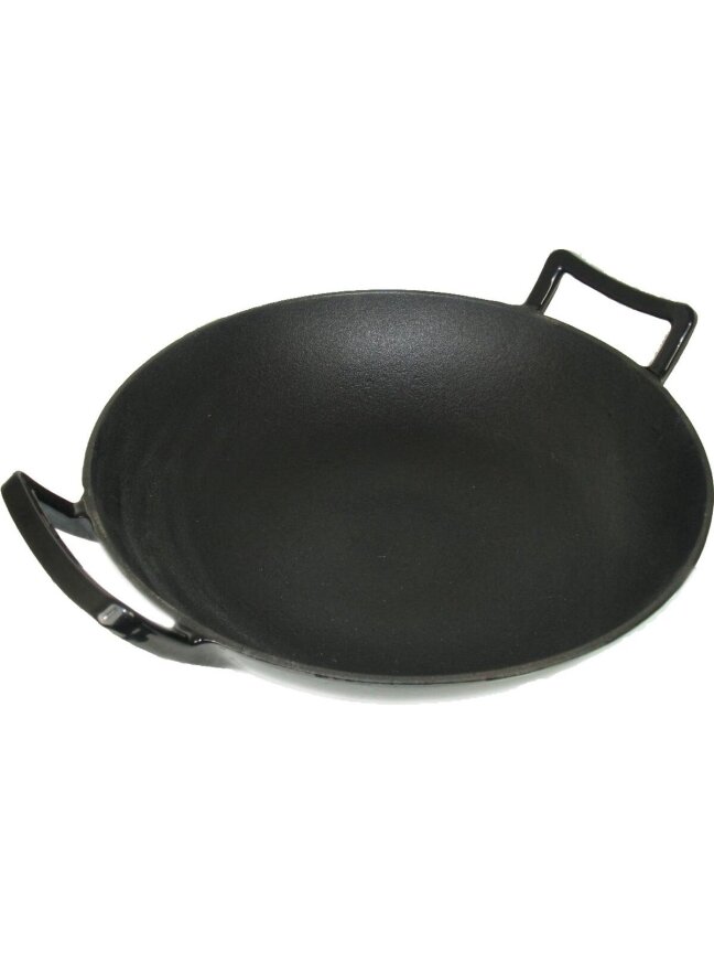 Wok Pan – Cast Iron – 36 cm – Black