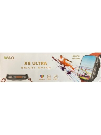 X8 Ultra Smart Watch Vandeniui atsparūs IP67, 300 mAh Baterija - Juodas X8 Ultra Smart Watch Vandeniui atsparūs IP67, 300 mAh Baterija - Juodas