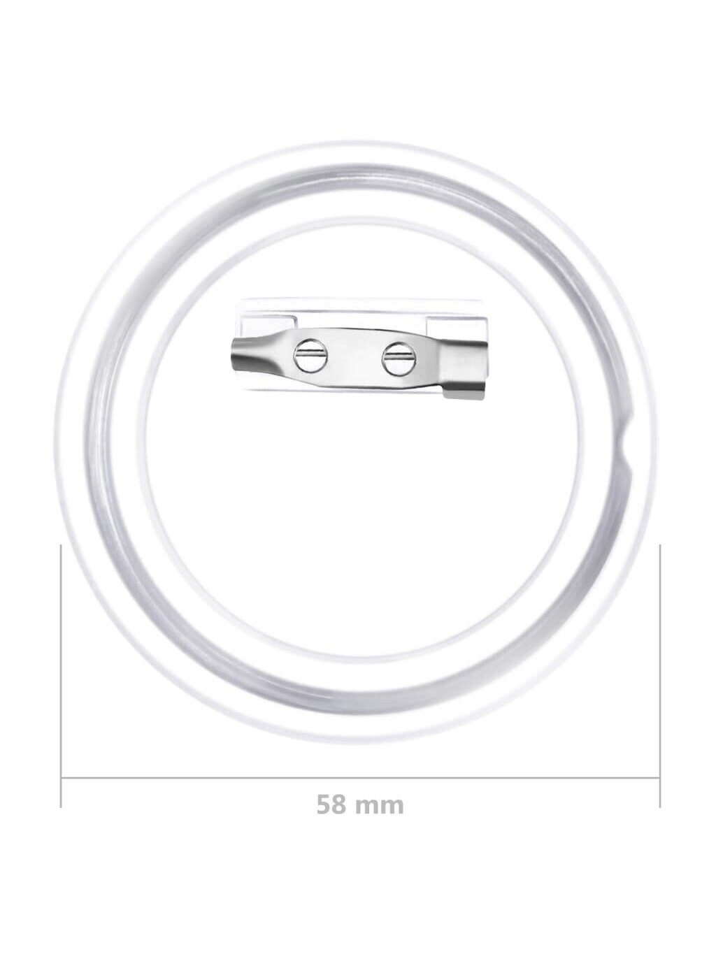 Zestaw przypinek z agrafkami, 100 szt., akryl, 58 mm 5