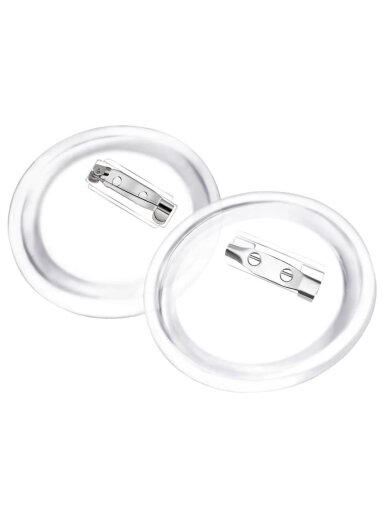 Nööpnõeltega rinnamärkide komplekt, 100 tk, akrüül, 58 mm